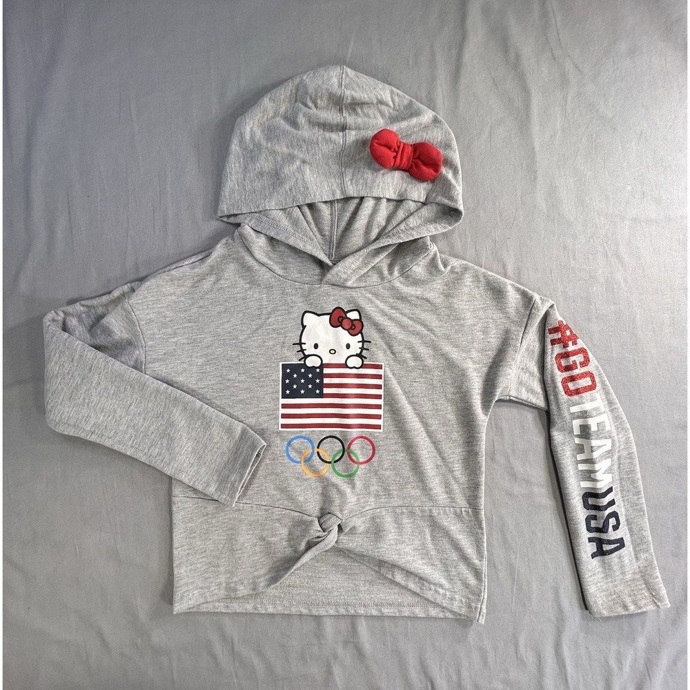 Hello Kitty X Team USA Sweatshirt With Hood Girls Medium Olympics‎